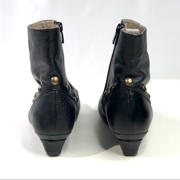 Eric Michael slouchy booties black w/ brass studs - Picture 5 of 11